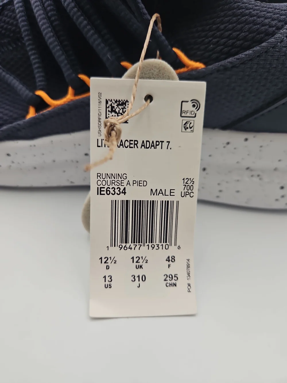 Adidas Men’s Navy Athletic Swim-Inspired Sneakers